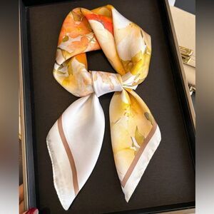Yellow Floral Scarf N1390
